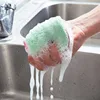5PCS Multifunction Microfiber Sponge Dish Bowl Cleaning Brush Scouring Pad Dish Sponge Antibacterial Kitchen Pot Washing Tools 3