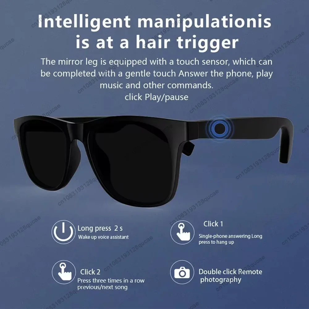 New Men's Smart Glasses Women's Bluetooth Glasses Voice Call Control Music Uv Polarized Sunglasses Headphone Glasses Man 2026, Alina Gadgets