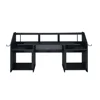 Computer Desks,6-shelf Design Offers Ample Vertical Storage Space,Black Music Desk with Earphone Rack 3
