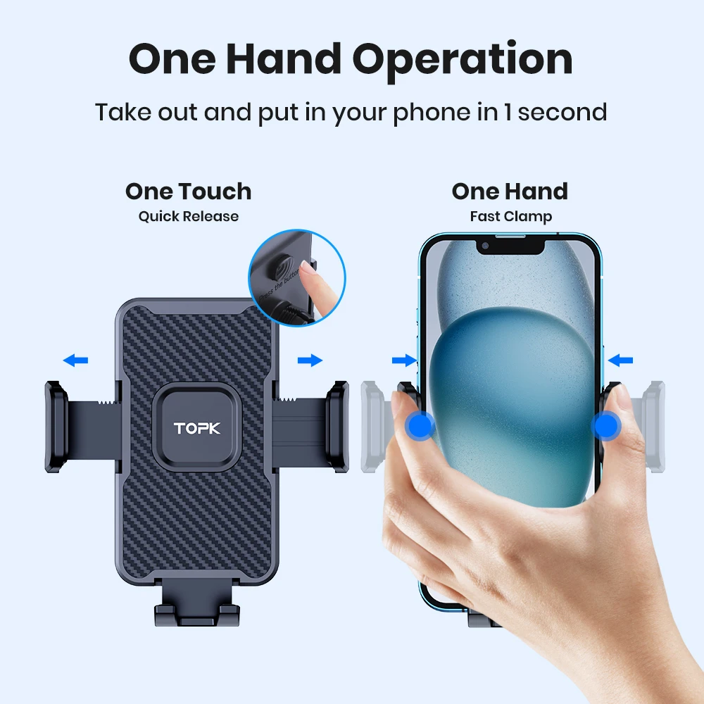 Car Phone Holder Mount Strong Suction Hands-Free Universal Cell Phone Mounts for