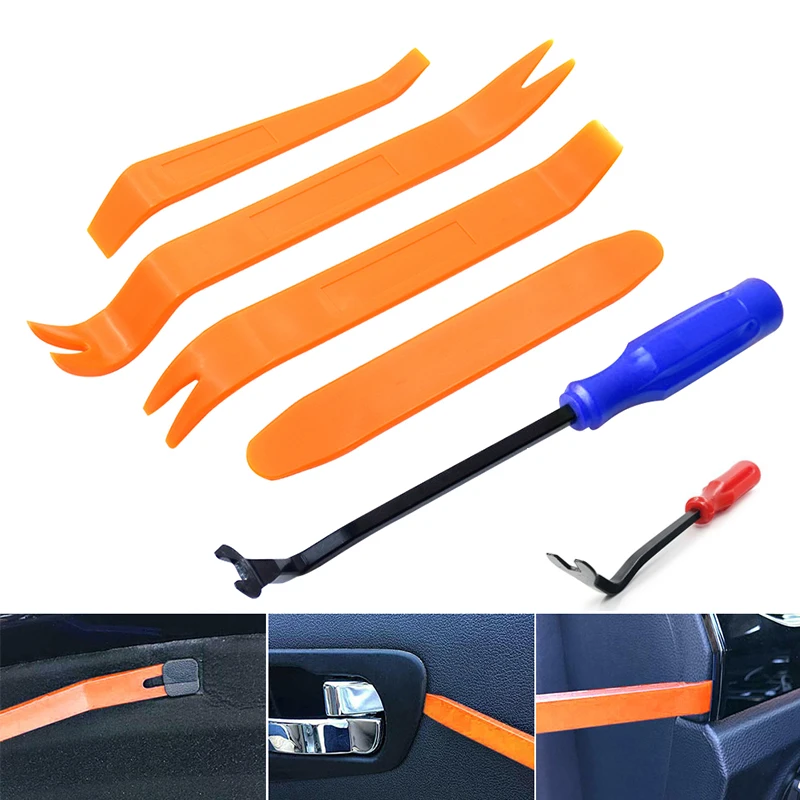 Auto Door Clip Panel Trim Removal Tools Kits Navigation Blades Disassembly Plastic Car Interior Seesaw Conversion Hand Tool Sets car panel trim removal tool kits sets – disassembly blades for navigation interior plastic seesaw conversion repairing