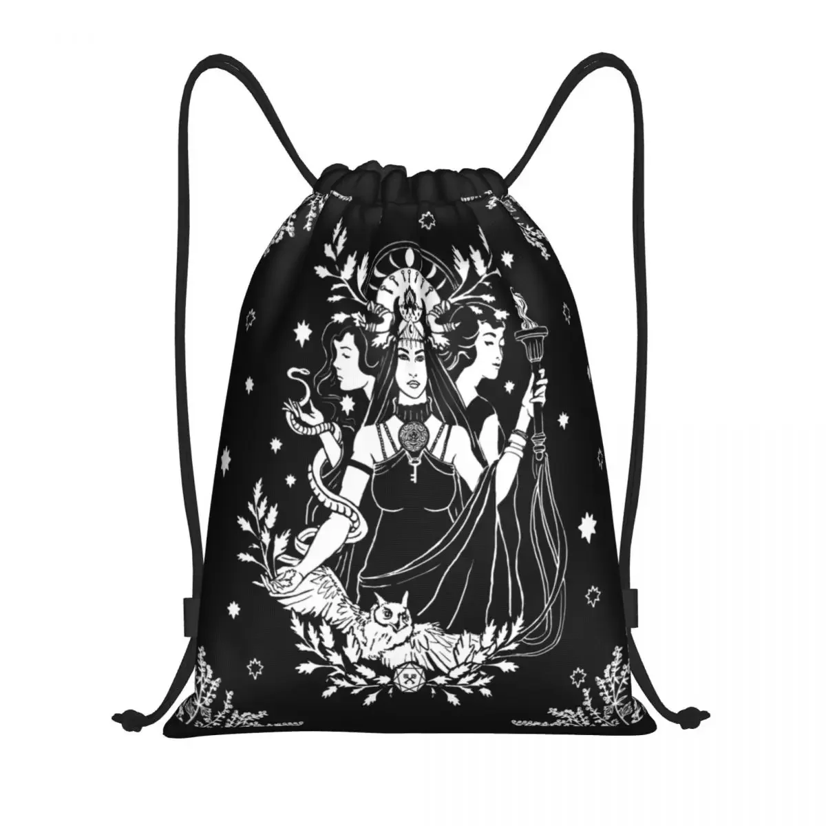 

Рюкзак на шнурке Hekate с тройной богиней, спортивная сумка для спортзала для мужчин и женщин, охотничий тренировочный рюкзак для Хэллоуина