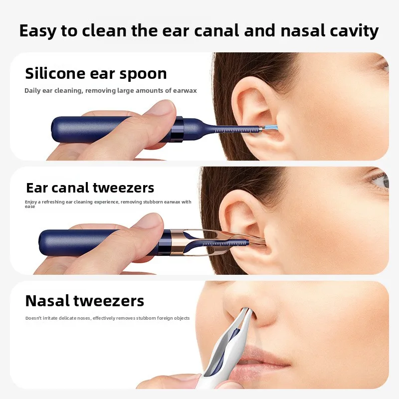 Smart Visual Ear Wax Cleaner with HD Camera Endoscope Wireless WiFi Ear Cleaning Tool for Home Use Ear Wax Remover