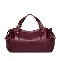 Sac à main Vintage en Pu souple pour femmes, grande capacité, nouvelle mode, fourre-tout de couleur unie, sac à bandoulière Design de luxe pour le Style quotidien 3