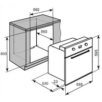 60cm Built-in Electric Oven 9 Function 2 Push Up Knobs with Grill Oven 2