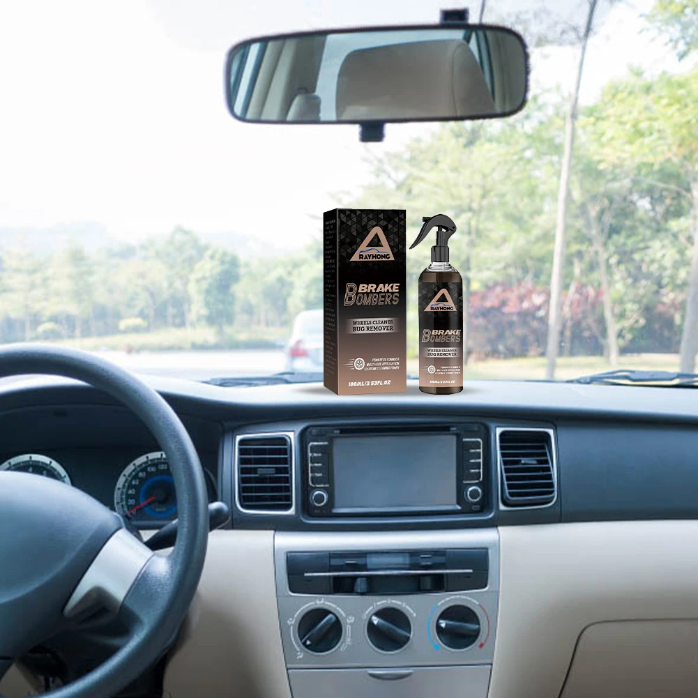 100ml Wheel Cleaner Spray Long Lasting Rust Removal Spray Car Tire Brightener Car Maintenance Supplies