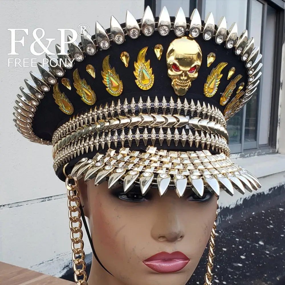 

Burning Man Festival Captain Hat officer Hat Military Captains Rave Bespoke Hat Costumes Gypsy Boho Hippie Headpiece