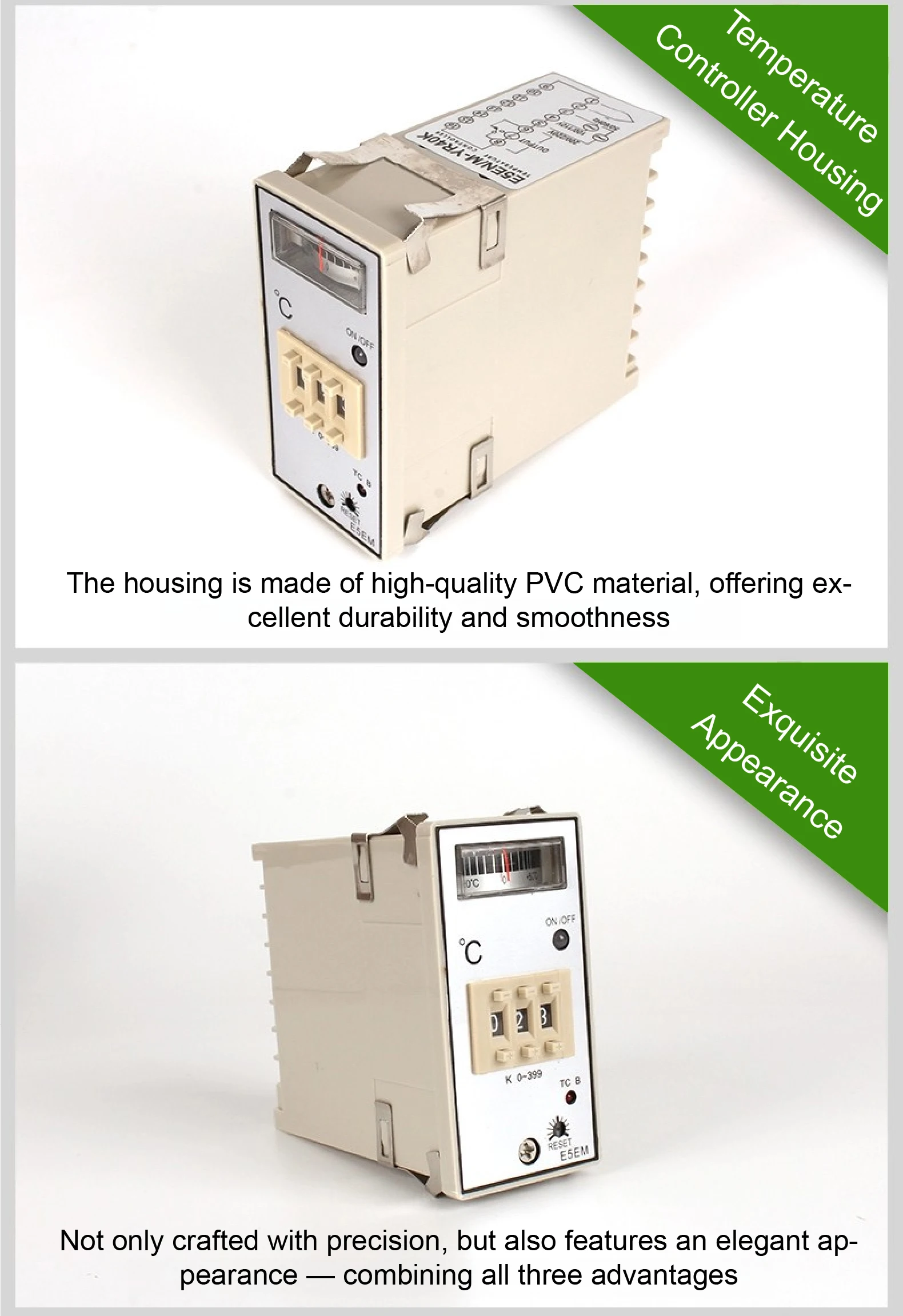Pointer Temperature Controller E5EM-YR40K K-Type Thermocouple 0‑399°C Analog Rot