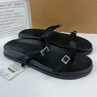 2025 Summer Women Flat Sandals Open Toe Black Casual Beach Shoes for Lady Thick Sole Platform Buckle Strap Outdoor Footwear - Image 3