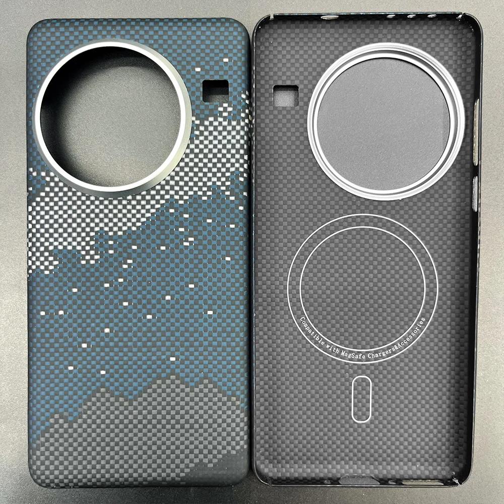 Magnetic Carbon Fiber Phone Case - Aramid Fiber Lightweight & Durable Cover