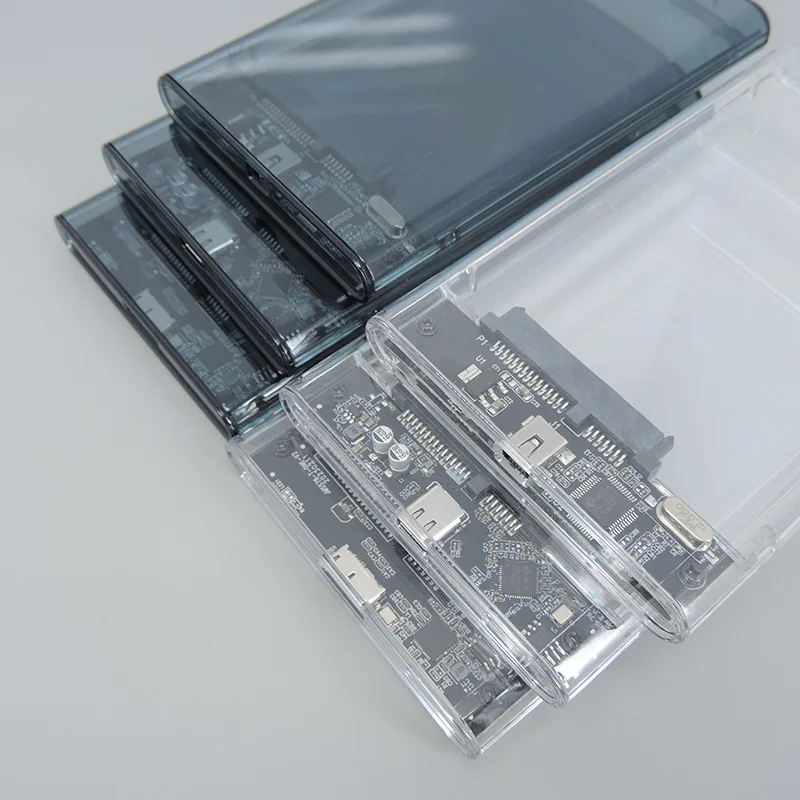 External hd case 2.5 SATA to USB 3.0 5Gbps Transparent Portable External hard drive 2.5 hdd Enclosure For PC Disk SSD Box q1
