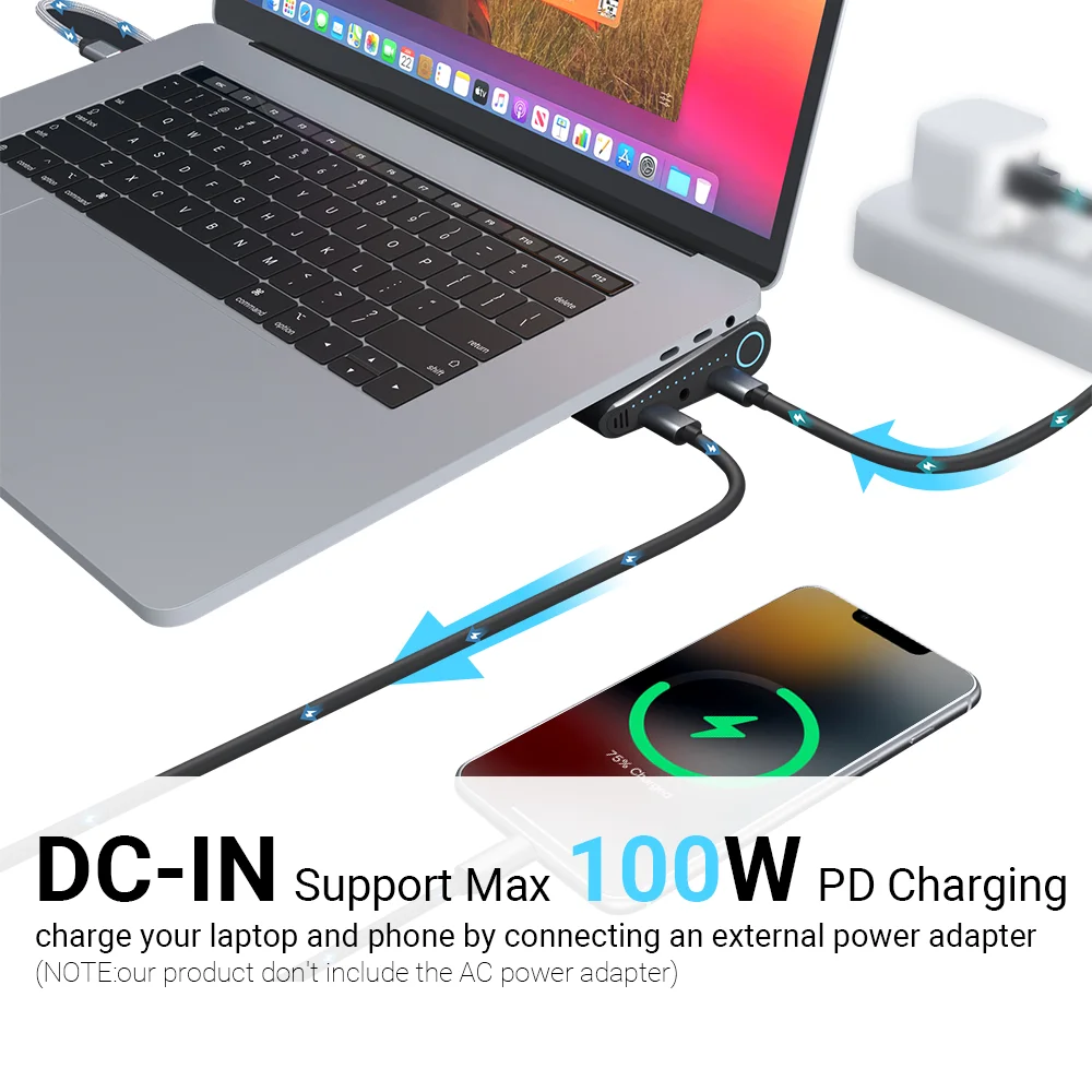 Ʈ 4/3  ũе ƮϿ CŸ ŷ ̼, USB 3.2 ,  HDMI DP VGA RJ45 PD 100W SD TF, 10Gbps, 4K 60HZ