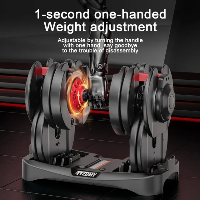 Adjustable Dumbbell Set 52.5lb Pair 4