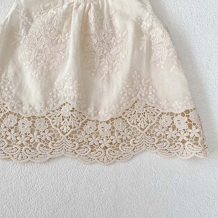 2024 New Summer Newborn Baby Girls Clothing Set Sleeveless Cotton Embroidered Vest+Pants Toddler Baby Girl Clothes Set