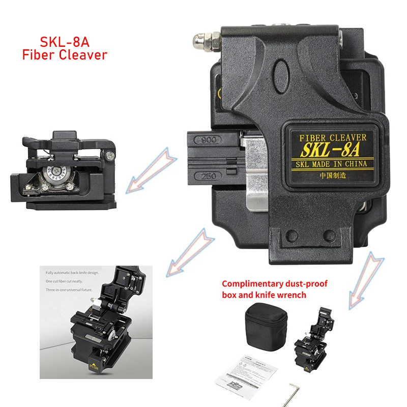 High Precision Fiber Cutting Knife Tool SKL-8A Optical Fiber Cleaver Cable Cutting Knife SKL-6C FTTH Fiber Cleaver FC 6S S09