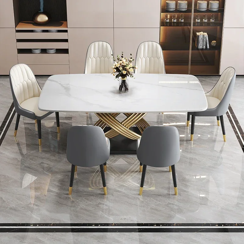 Dining Tables Luxury Slate Design Nordic Tavolo Coffee Living Room Modern Dining Tables KitchenPranzo Home Furniture SR50DT
