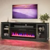 74" TV Stand with 42" Touchscreen Fireplace Entertainment Center with Storage Modern Design Sturdy Construction Easy Assembly 1