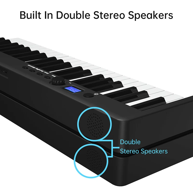 Portable 88 Key Folding Electronic Organ Beginner Keyboard Musical Instrument Synthesizer English Version Electronic Piano