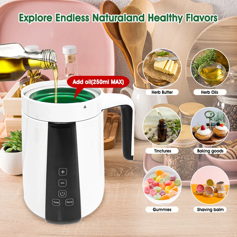 SUBADA Food Processor Portable Decarboxylation Infuser Machine Decarb Herbs Plants Spices With Adjustable Time Temperature Mode 2