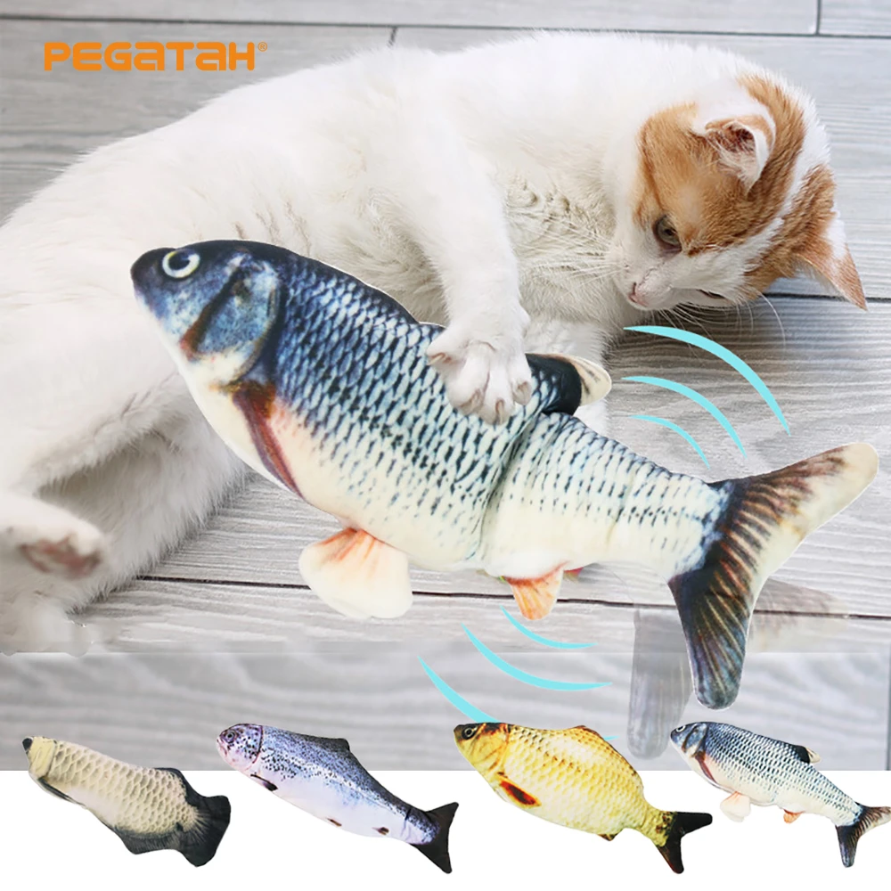 Electric Cat Toy 3D Fish USB Charging Simulation Fish Dancing Jumping