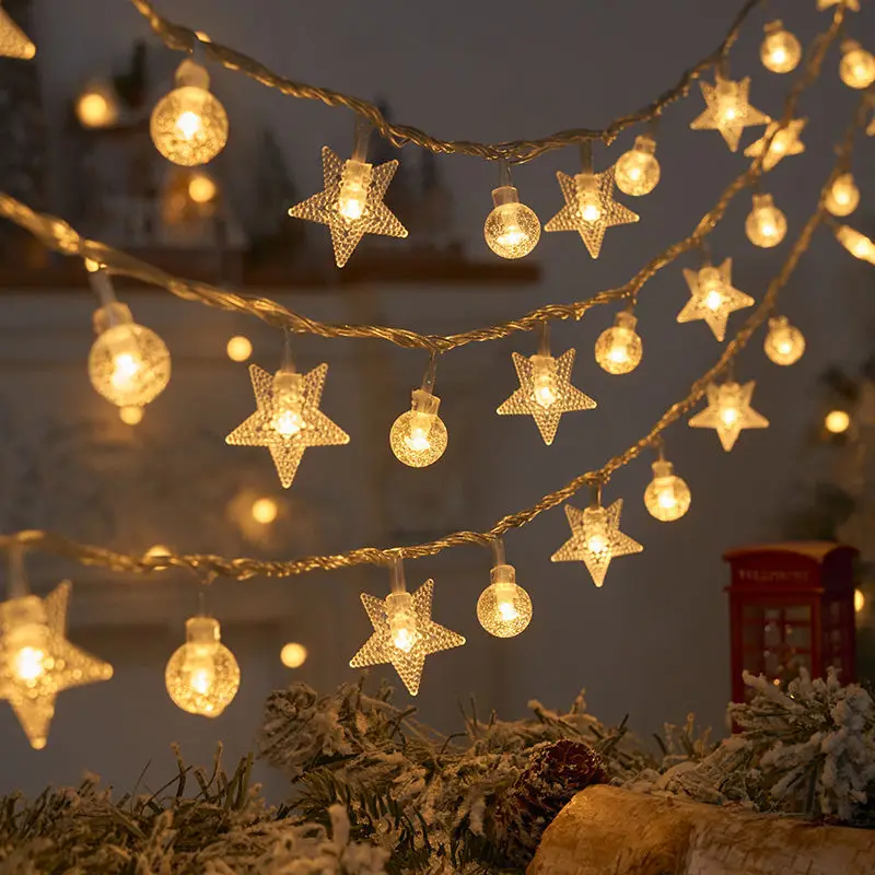 thumbnail image 1 of Guirnalda de luces LED con forma de copo de nieve para árbol de Navidad, decoración para árbol de Navidad, guirnaldas de luces de hadas, adornos colgantes para fiesta en casa, Año Nuevo 2024, 1 of 5