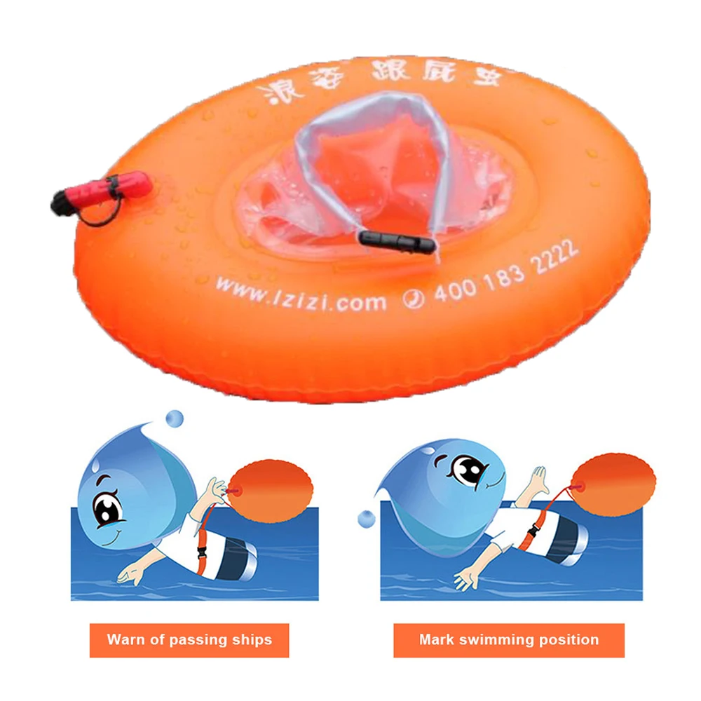 

Practical PVC Swimming Buoy Double Airbags Clothing Drowning Prevention Swim Float Bag Orange Conspicuous Safety