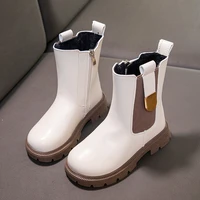 Lederoptik Boots mit Gummiband
