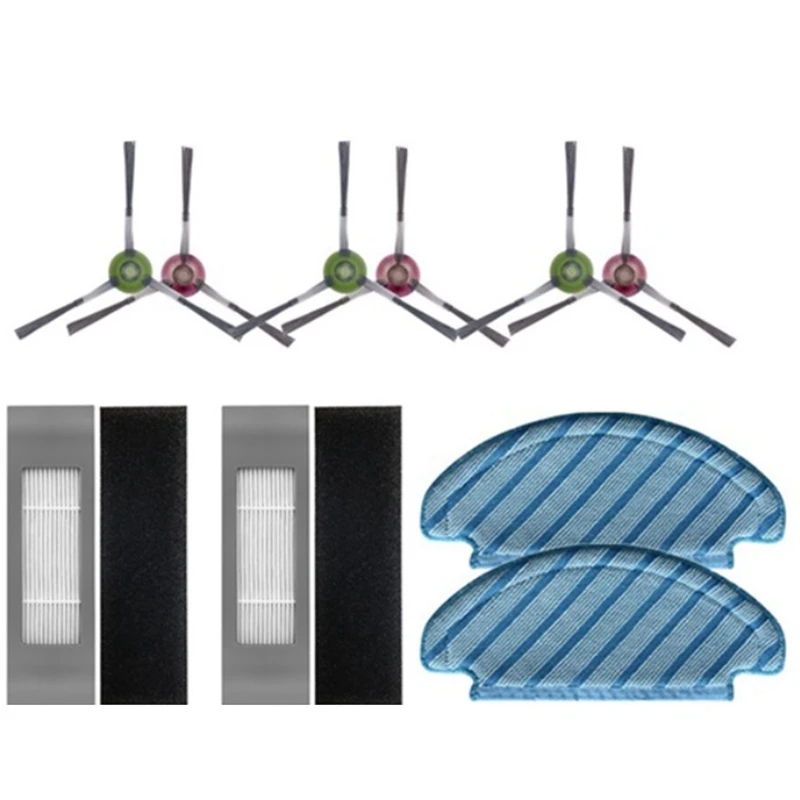 

Аксессуары для пылесоса Ecovacs OZMO T8/T8 AIVI/T9/N8 Pro/T8 Max, насадка на швабру, тканевая боковая щетка, фильтр НЕРА