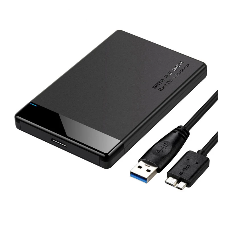 모바일 하드 드라이브 케이스 USB3.0 노트북 SSD 솔리드 스테이트 기계식 하드 드라이브 케이스 2.5인치 시리얼 포트 타입-C 지원