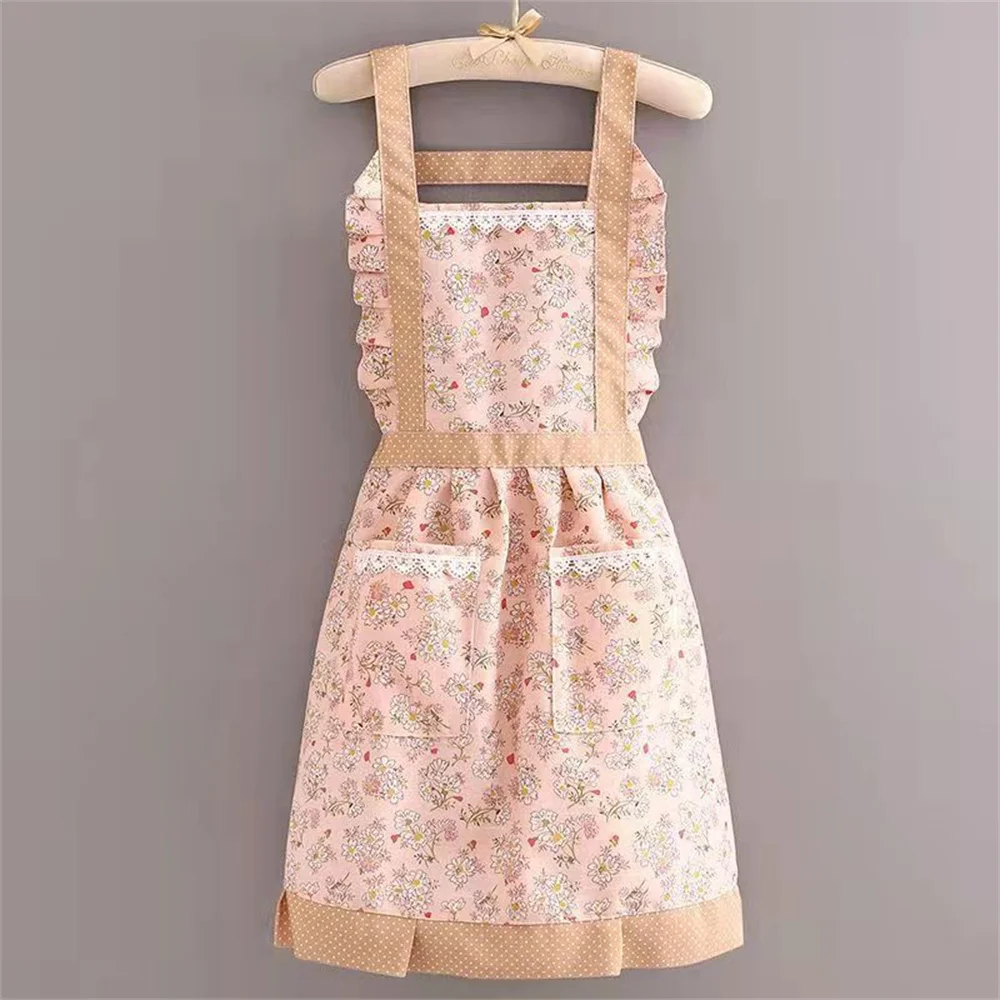 Cute Maid Outfit, Oil and Stain Resistant Apron with Waistband, Kitchen and Restaurant Work Clothes