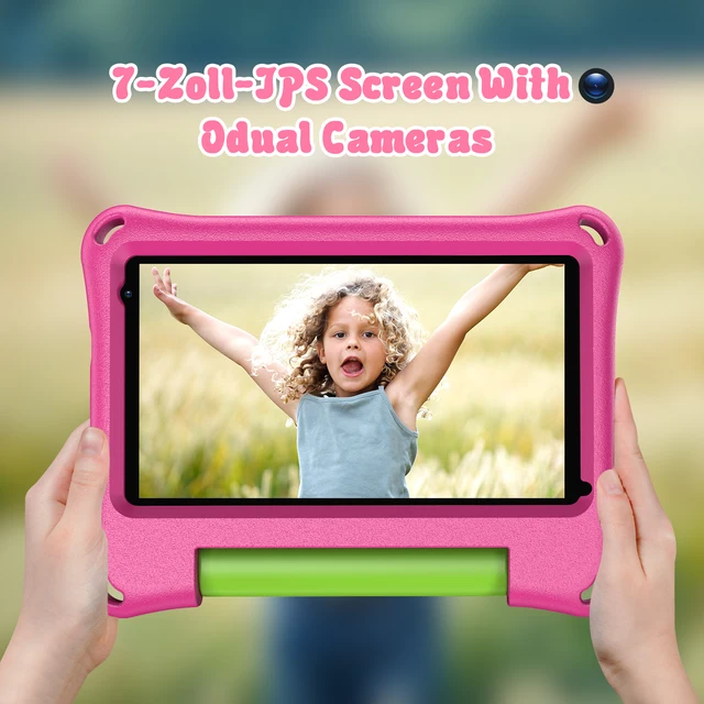 Tablet per bambini Tablet da 7 pollici per bambini piccoli, sistema operativo Android con 2 GB di RAM e 32 GB di archiviazione, con WiFi, doppia fotocamera, modalità di sicurezza per bambini 6