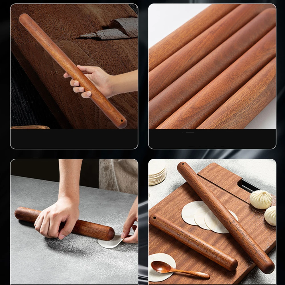 Holywood Red sandalwood Household Dumpling Skin Mini Rolling Pins Pin Stick Dough Baking Tool Gadgets Roller Kitchen rolling pin