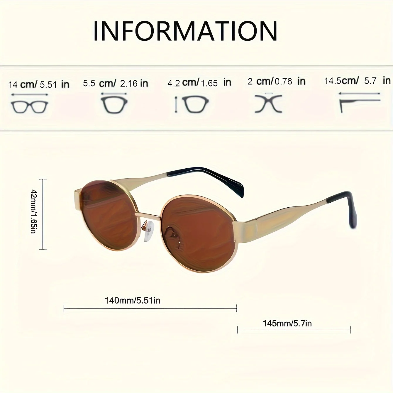Oval Sunglasses for Women Men Trendy Metal Frame Sun Glasses Classic Shades 6