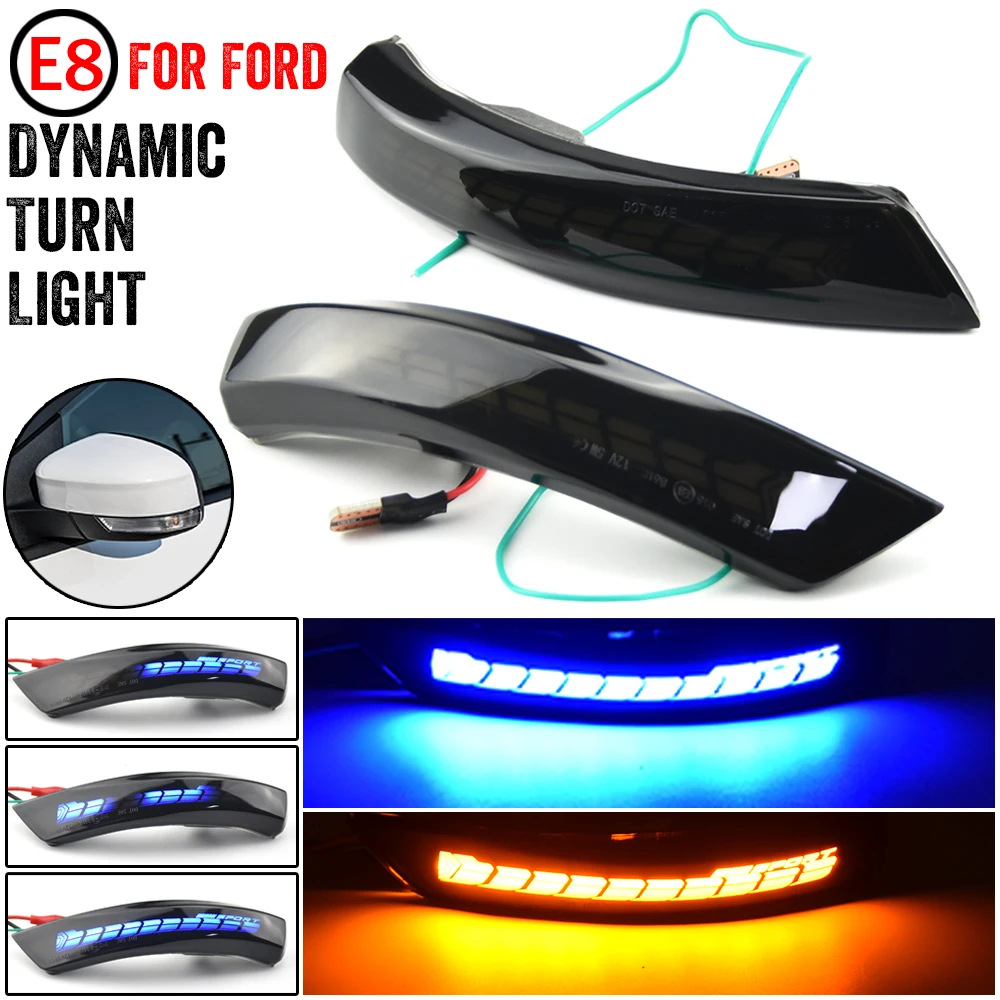 

2pcs Dynamic Turn Signal Light LED Side Wing Rearview Mirror Indicator Blinker Light For Ford Focus Mk4 Ab Bj 2019 -2020