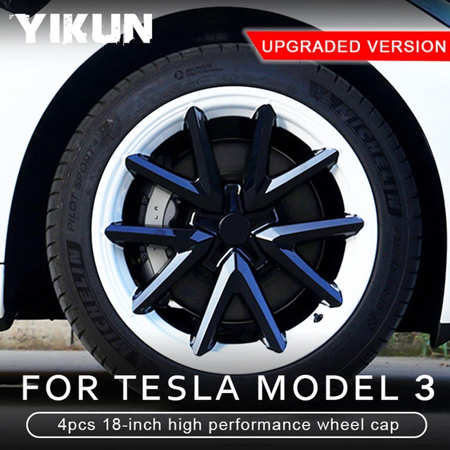 4 stücke Auto Center Caps Radkappen Abdeckung Aero Räder Felgen Kappe Kits  für Tesla Modell 3 Auto Zubehör - AliExpress