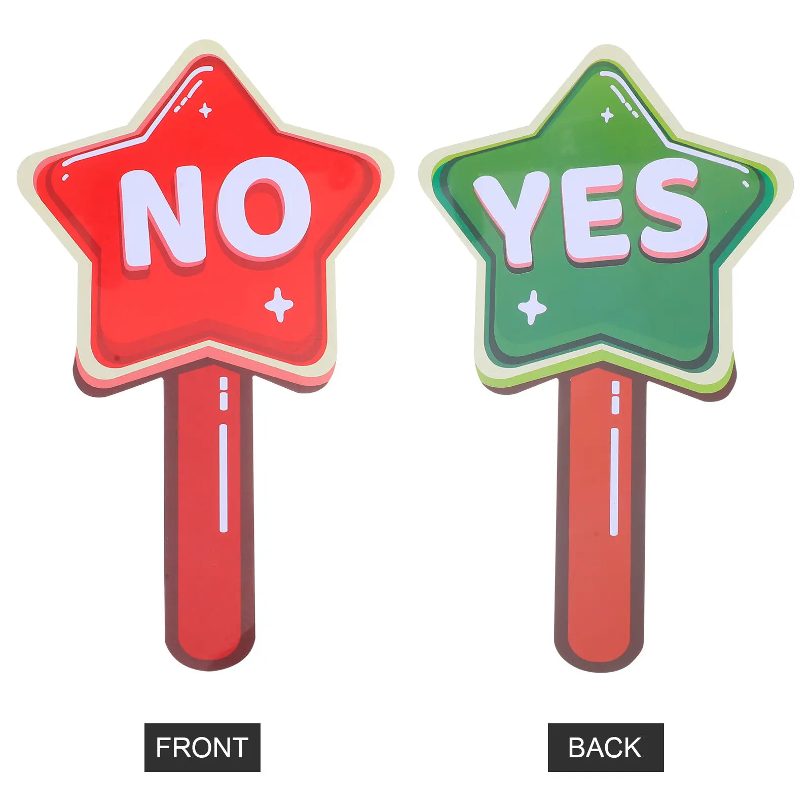 2개 교실용 투표 패들 양면형 예/응답 흰색 휴대용 평가판 인터랙티브 답변판 투표 게임