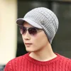 Leisure Streetwear Cap Winter Hat 2023 Men Warm Baggy Weave Crochet Winter Wool Knit Ski Beanie Caps Hat Gorras Para Hombres 2