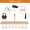 household multifunctional hooks multi-pants clip organizer clothes hanger stainless steel clothes drying rack with 8 hooks 4