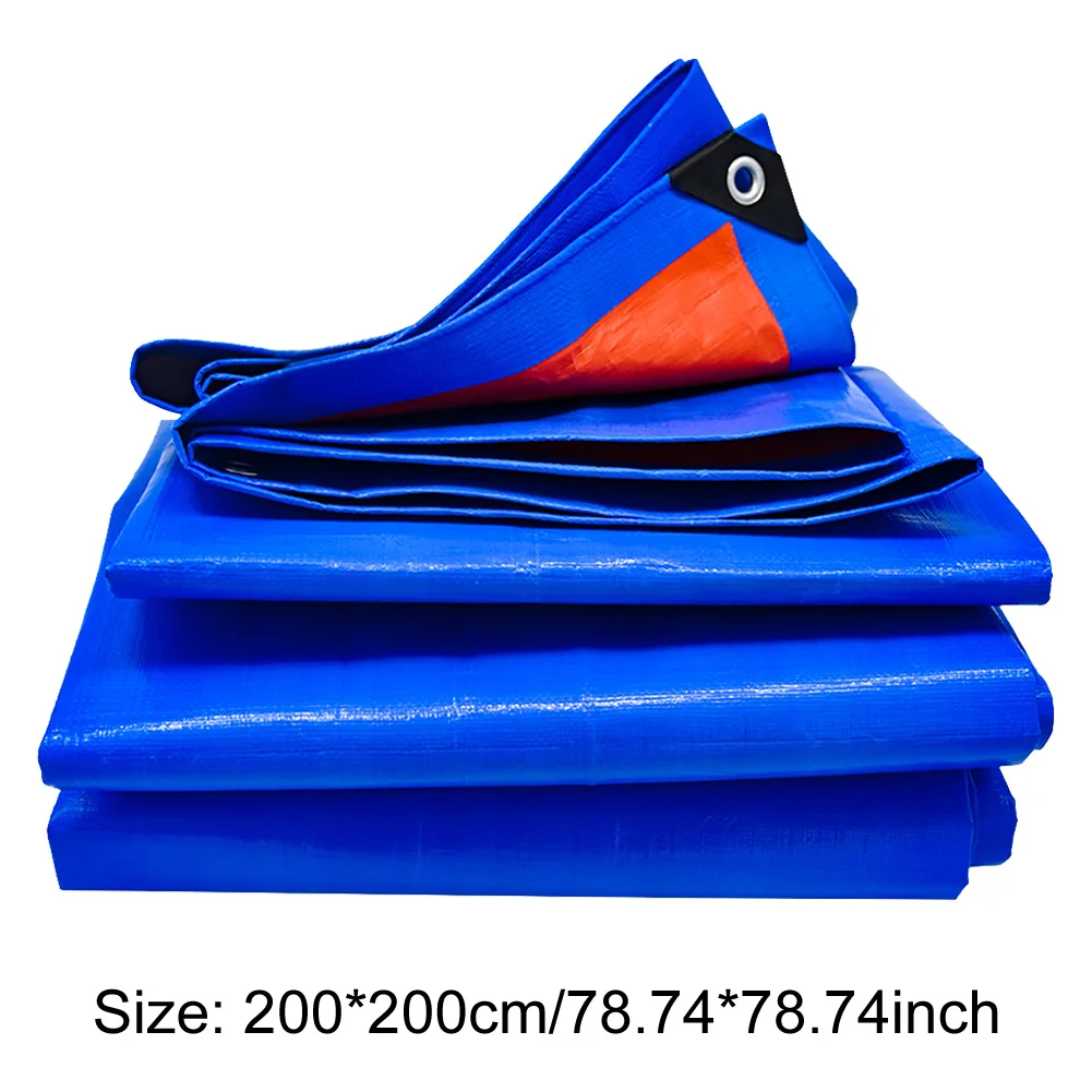Tarps Waterproof Heavy Duty Blue Tarps Tear Resistance Tarpaulin Cover UV Resistant for Outdoors Patio,Pool,Boat,Roof 2x2/3/4M waterproof tarpaulin waterproof tarp ultralight tarp