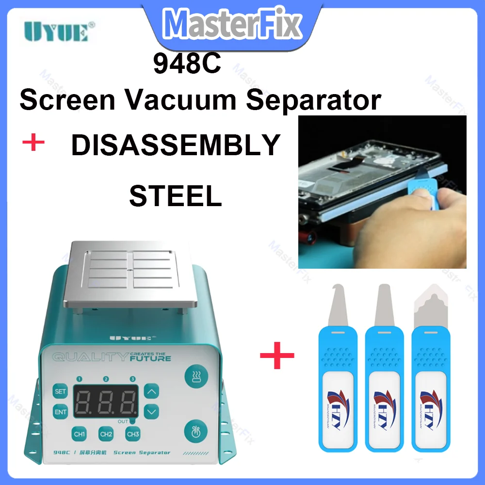 UYUE 948C LCD 터치 스크린 분리기 내장 펌프 진공 키트 핫 플레이트 ..