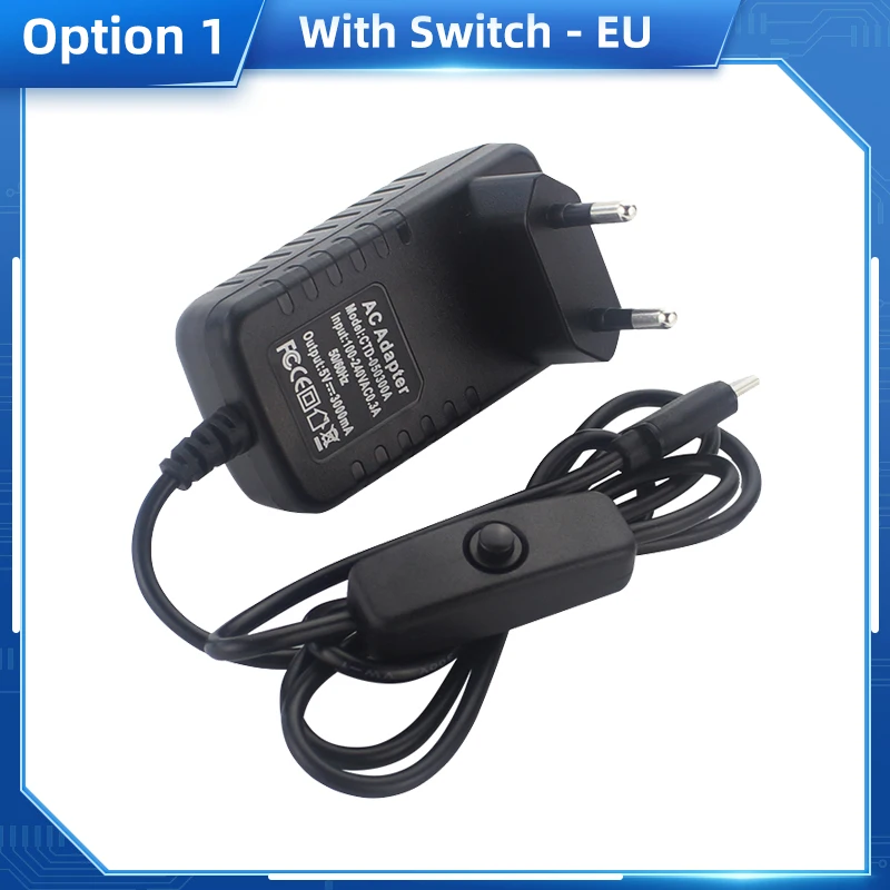 Universal 5V 3A USB Type C Power Supply Adapter