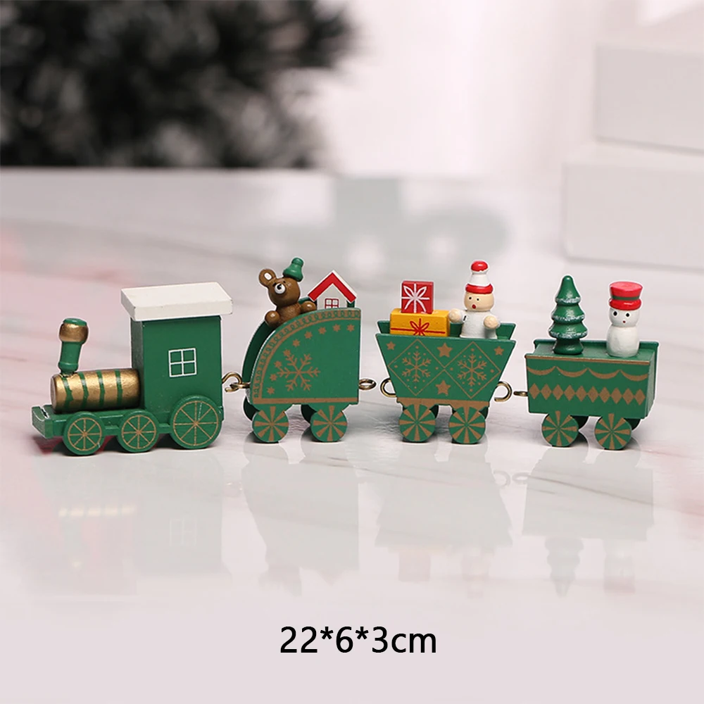 thumbnail image 1 of Wooden Train Christmas Ornament Merry Christmas Decoration For Home Table 2023 Xmas Gifts Noel Natal Navidad Happy New Year 2022, 1 of 5