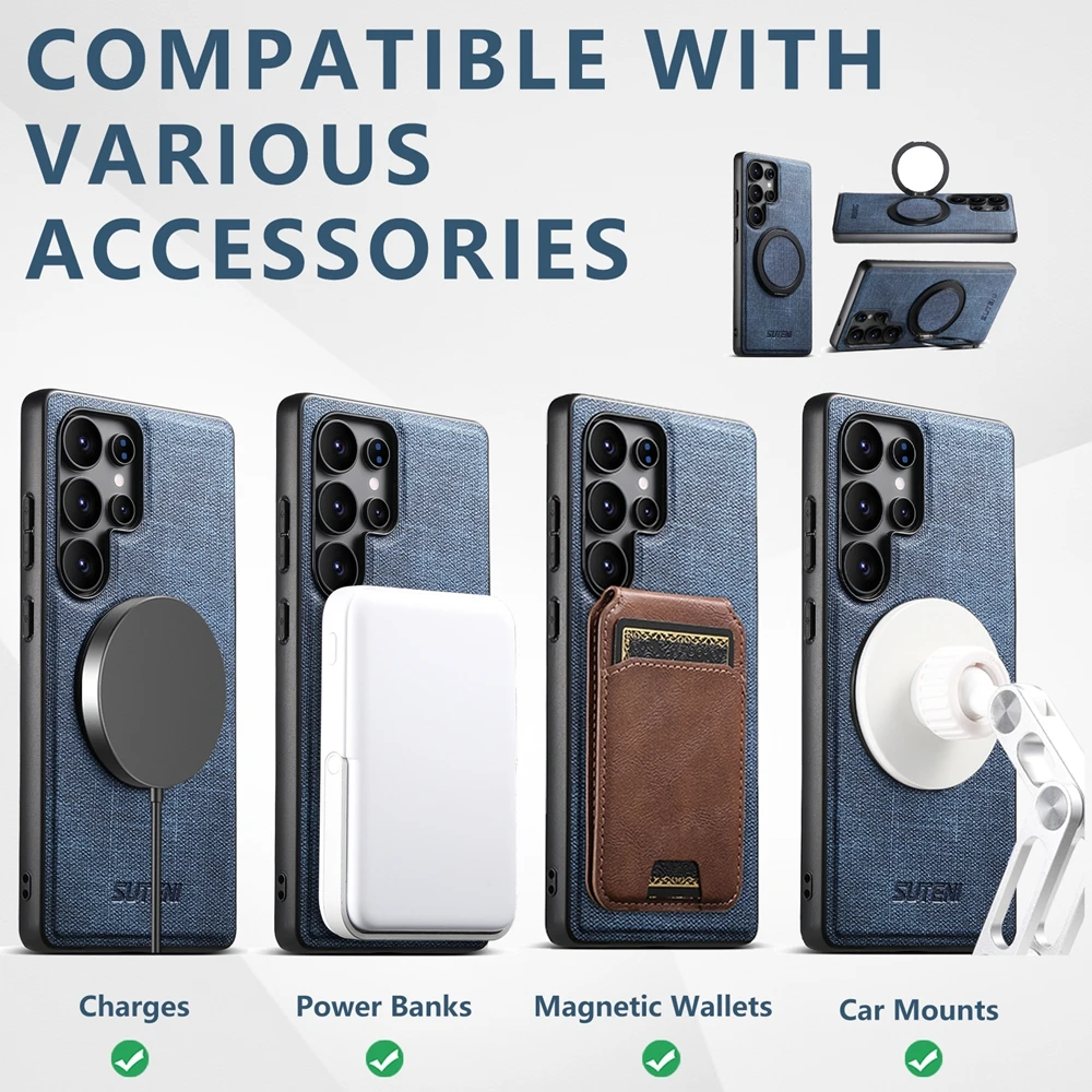 Magnetic 360° Ring Kickstand Phone Case with Magsafe Compatibility