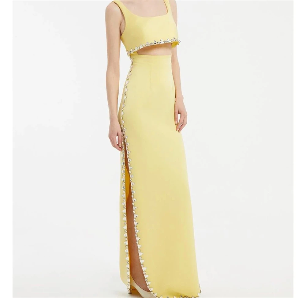 

Fashion Spaghetti Sheath Party Celebrity Sequin Flowers Satin Prom Dresses vestidos longos para eventos especiais