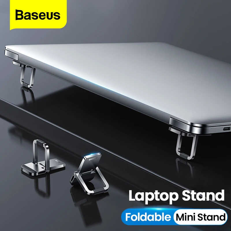 Baseus-suporte para Laptop Portátil para Macbook Pro Air Suporte Dobrável para Laptops Suporte Mini Notebook Xiaomi Lenovo