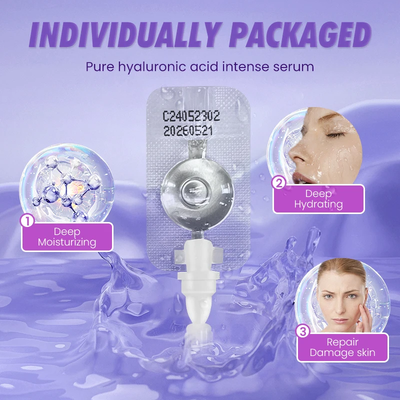 4D Pure Hyaluronic Acid Serum Capsule Deep Moisturizing Anti Aging Repair Damage Skin Beauty Hydration Essence hyaluronic acid serum