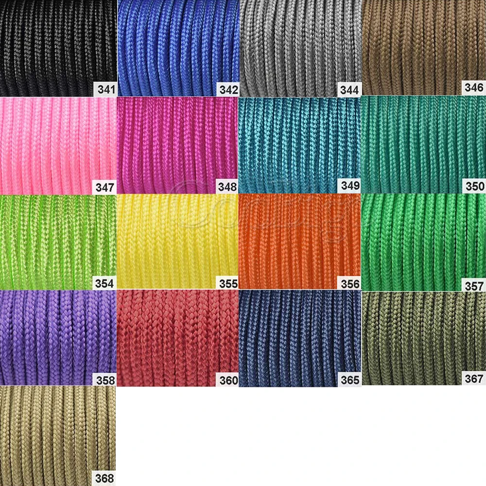 3mm One Core Paracord Rope Parachute 350 Cord Knit Keychain Bracelet Clothesline Tent Dog Collar Lanyard DIY Accessories 100ft