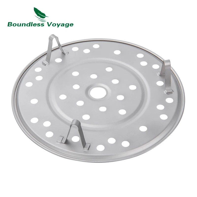 Boundless Voyage Titanium Steamer Rack Cooling Racks for Cooking & Baking Heavy Duty Round Steaming Tray Stand