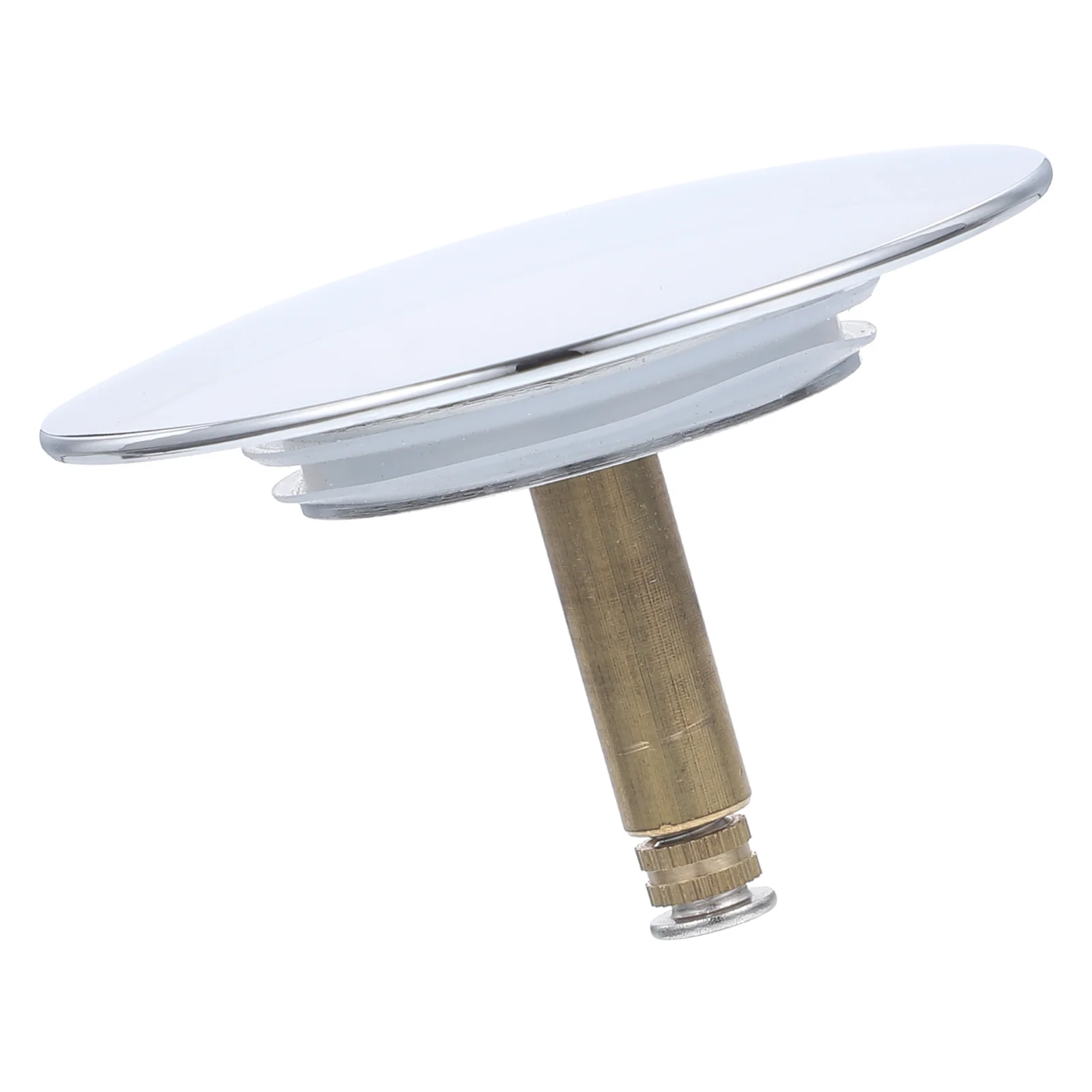 

Plug Bathtub Cover Water Overflow Drain Lift and Turn Stopper Copper Replacement Decorative