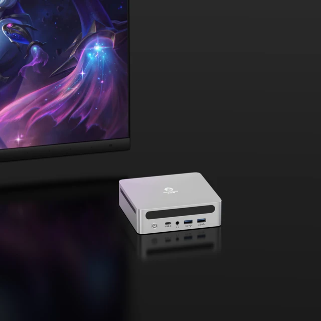 GenMachine Ryzen7 8845HS Mini PC R7 Windows10/11 LPDDR5 WIFI6 BT5.2 double canal NVME4.0 ordinateur de jeu de bureau pc gamer bricolage 4